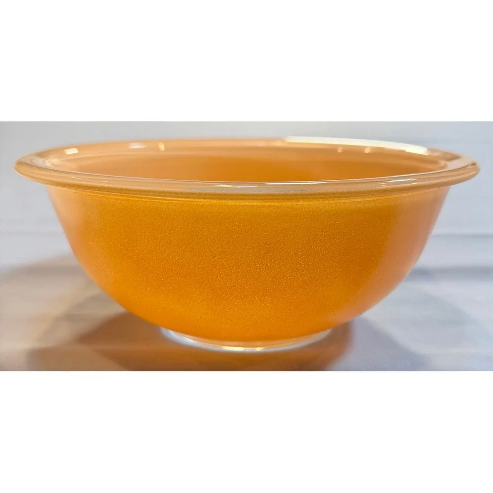 Vintage Pyrex 323 Orange Amber Tint Glass Mixing Bowl 1.5L Made in USA